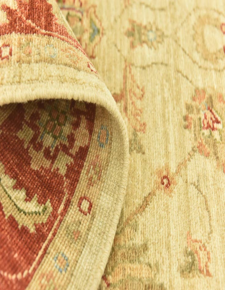 Detail image of 3' x 9' 7  Hand Knotted Peshawar Ziegler Runner Rug