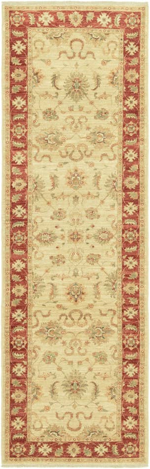 Detail image of 3' x 9' 7 Hand Knotted Peshawar Ziegler Runner Rug