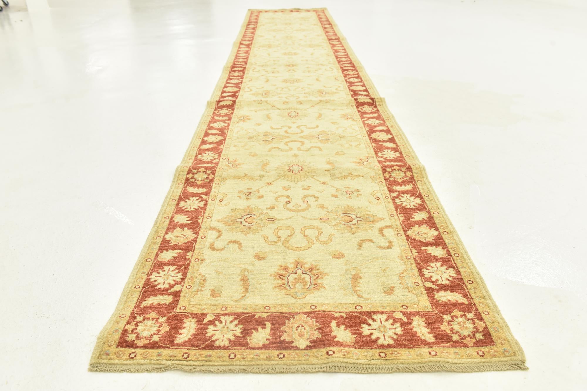 3' 1 x 16' 3 Hand Knotted Peshawar Ziegler Runner Rug