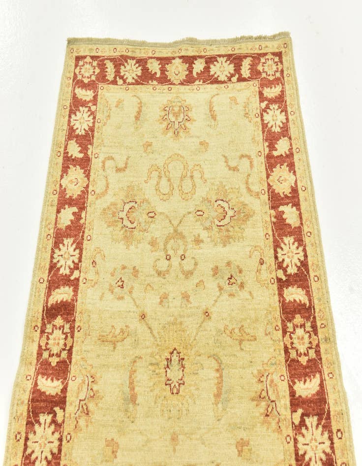Detail image of 3' 1 x 16' 3 Hand Knotted Peshawar Ziegler Runner Rug