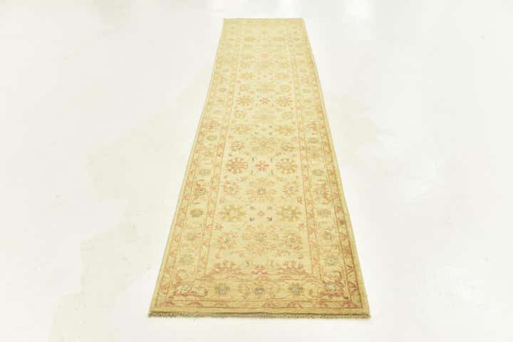 2' 6 x 9' 10 Hand Knotted Peshawar Ziegler Runner Rug