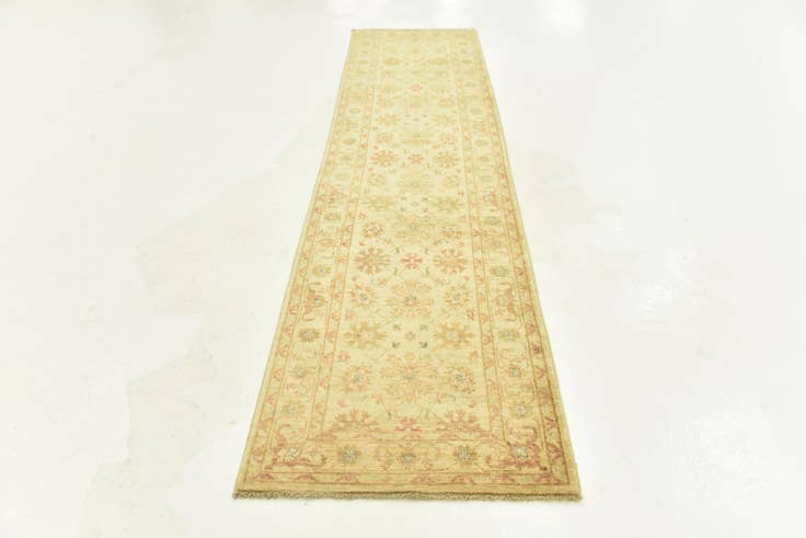 Detail image of 2' 6 x 9' 10 Hand Knotted Peshawar Ziegler Runner Rug