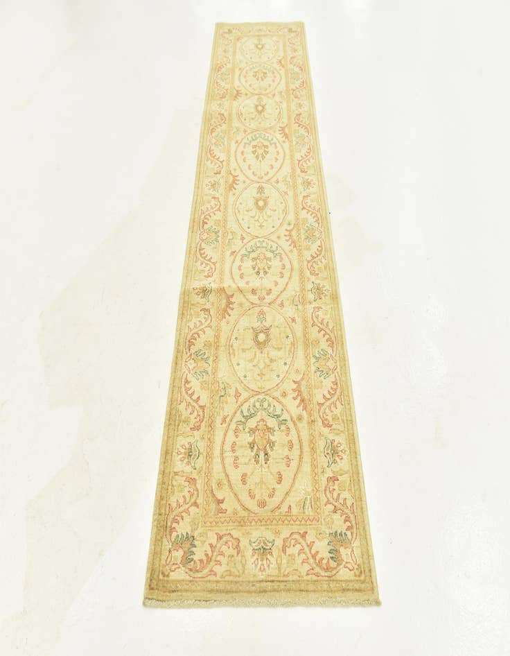 Detail image of 2' 6 x 9' 2  Hand Knotted Peshawar Ziegler Runner Rug