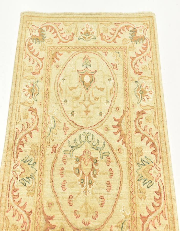 Detail image of 2' 6 x 9' 2  Hand Knotted Peshawar Ziegler Runner Rug