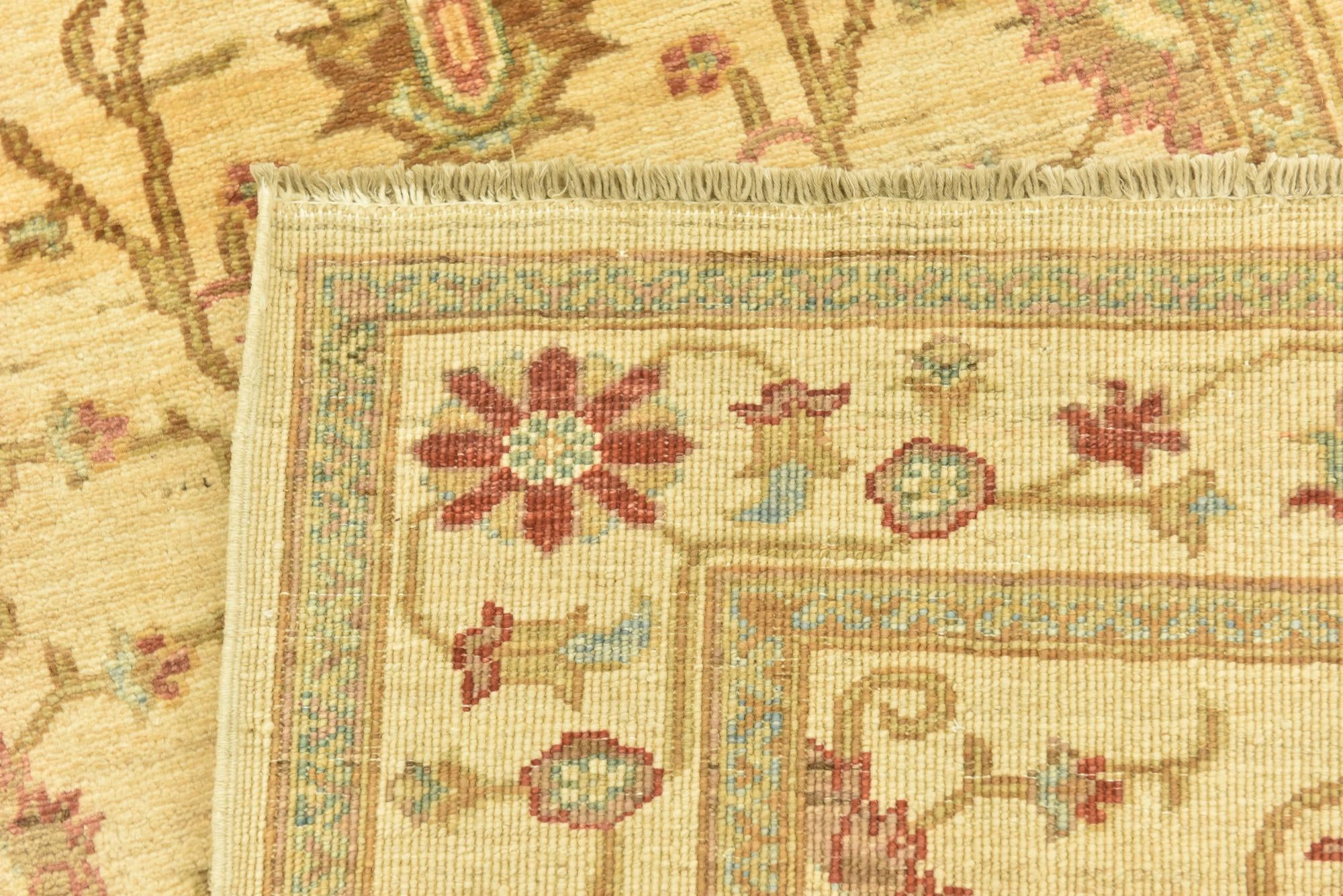 3' x 9' 5 Hand Knotted Peshawar Ziegler Runner Rug