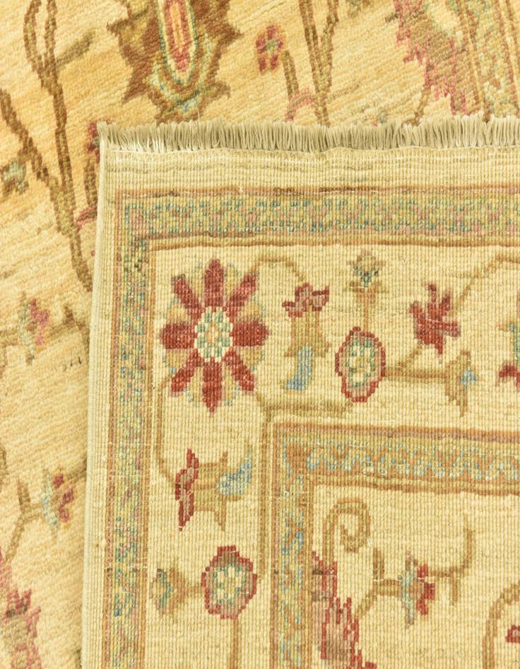 Detail image of 3' x 9' 5  Hand Knotted Peshawar Ziegler Runner Rug