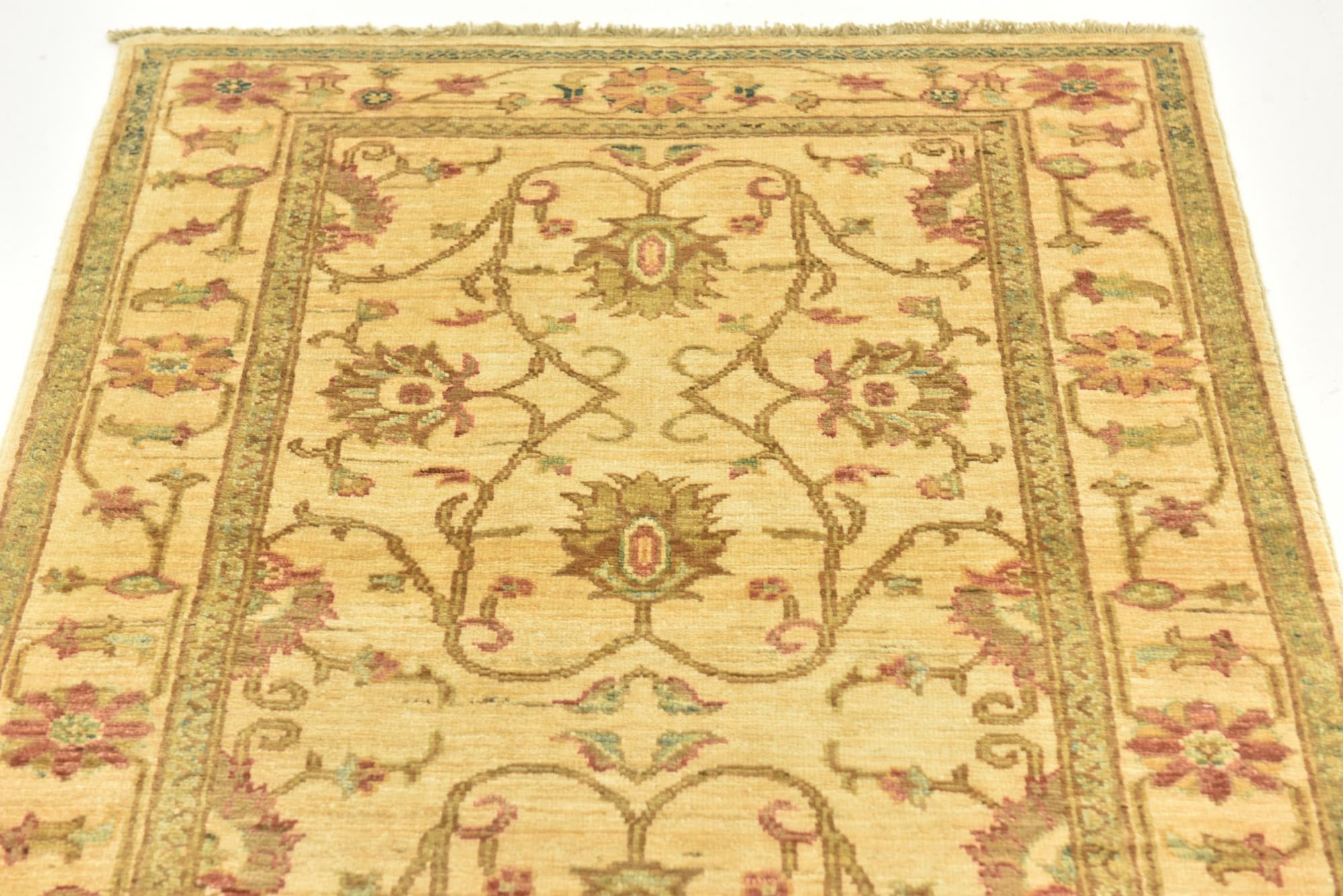 3' x 9' 5 Hand Knotted Peshawar Ziegler Runner Rug