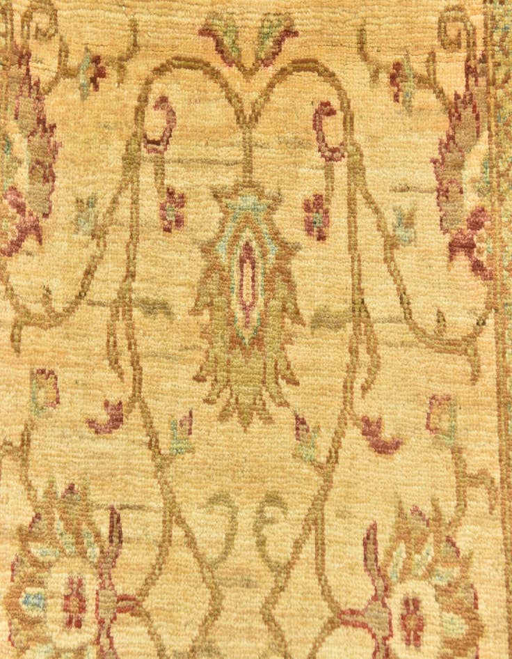 Detail image of 3' x 9' 5  Hand Knotted Peshawar Ziegler Runner Rug
