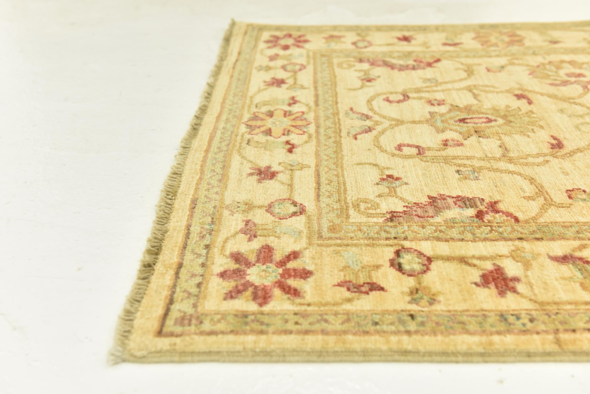 3' x 9' 5 Hand Knotted Peshawar Ziegler Runner Rug