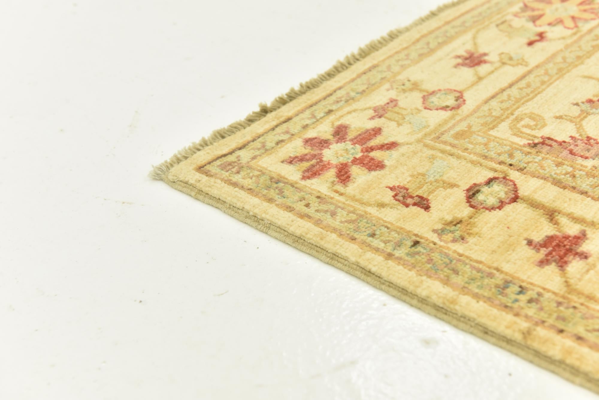 3' x 9' 5 Hand Knotted Peshawar Ziegler Runner Rug