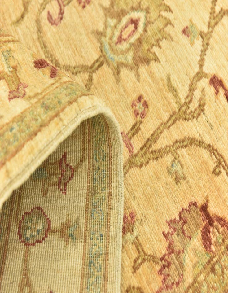 Detail image of 3' x 9' 5  Hand Knotted Peshawar Ziegler Runner Rug