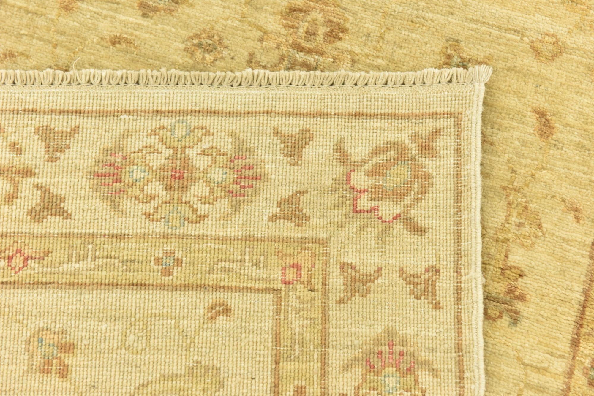 2' 8 x 9' 7 Hand Knotted Peshawar Ziegler Runner Rug