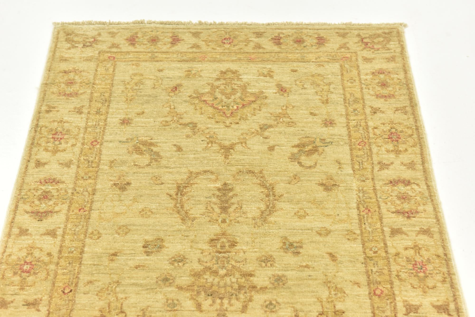 2' 8 x 9' 7 Hand Knotted Peshawar Ziegler Runner Rug