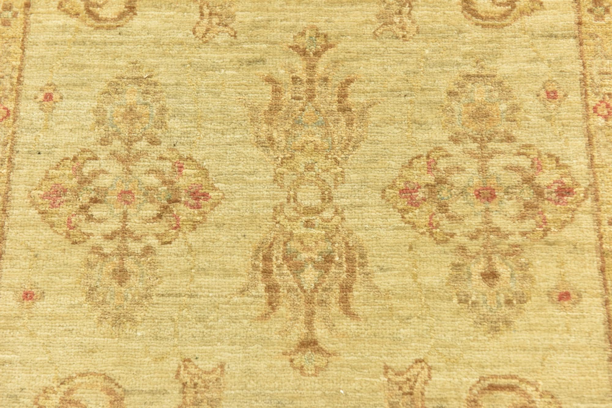 2' 8 x 9' 7 Hand Knotted Peshawar Ziegler Runner Rug
