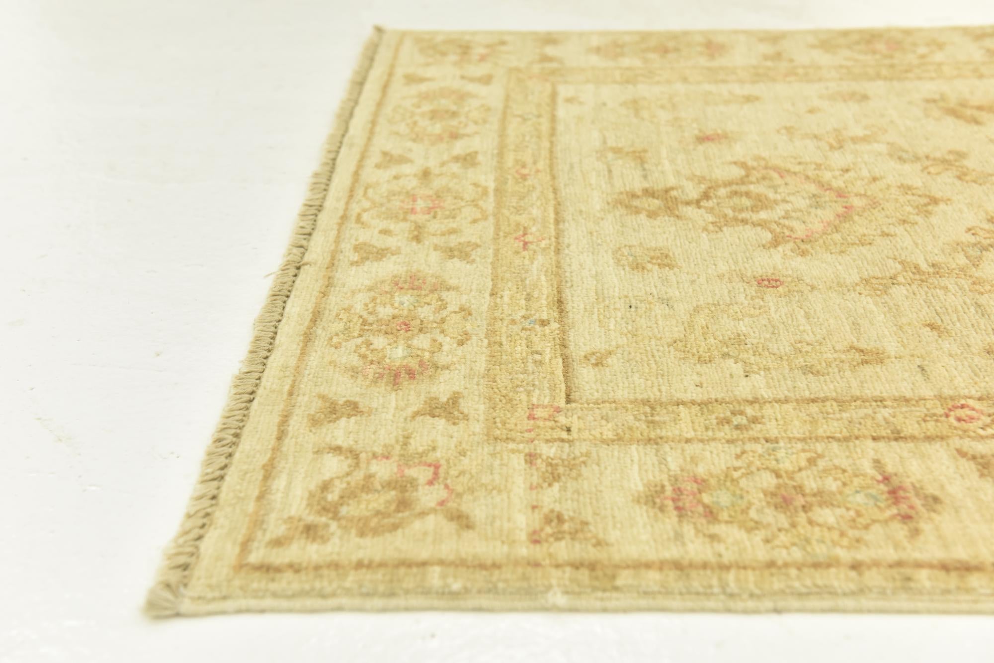 2' 8 x 9' 7 Hand Knotted Peshawar Ziegler Runner Rug