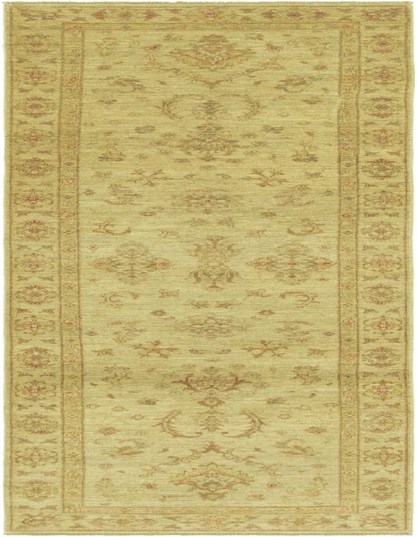 Detail image of 2' 8 x 9' 7 Hand Knotted Peshawar Ziegler Runner Rug