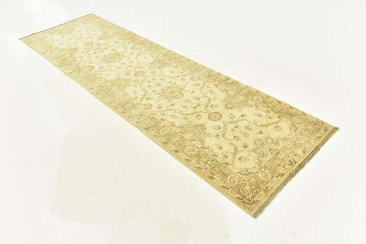 2' 8 x 9' 3 Hand Knotted Peshawar Ziegler Runner Rug