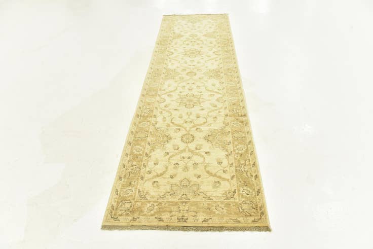 Detail image of 2' 8 x 9' 3 Hand Knotted Peshawar Ziegler Runner Rug
