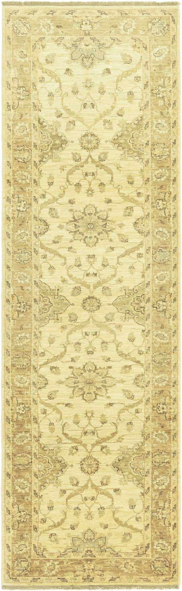 2' 8 x 9' 3 Hand Knotted Peshawar Ziegler Runner Rug