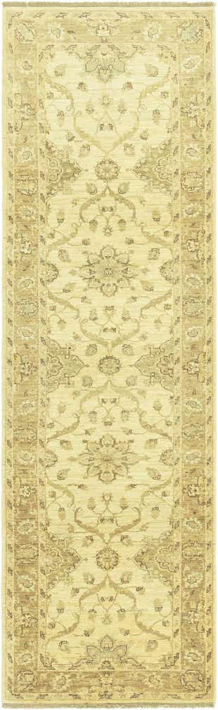 2' 8 x 9' 3 Hand Knotted Peshawar Ziegler Runner Rug