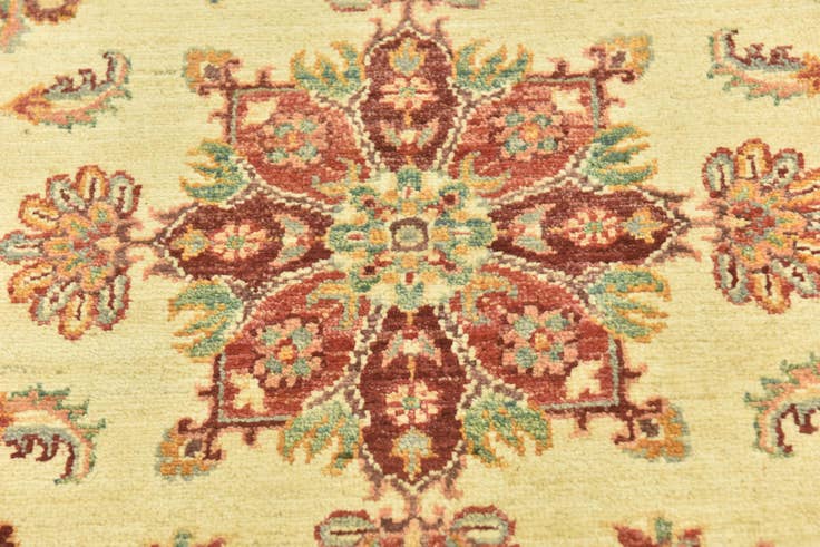 Detail image of 2' 8 x 9' 9 Hand Knotted Peshawar Ziegler Runner Rug