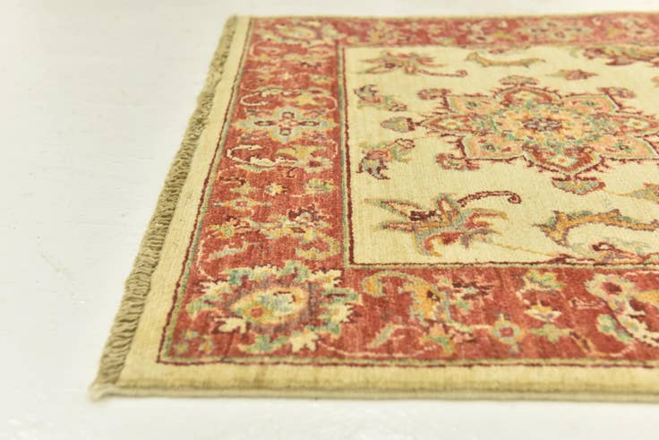 Detail image of 2' 8 x 9' 9 Hand Knotted Peshawar Ziegler Runner Rug