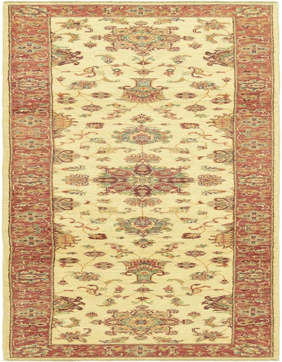 Detail image of 2' 8 x 9' 9 Hand Knotted Peshawar Ziegler Runner Rug