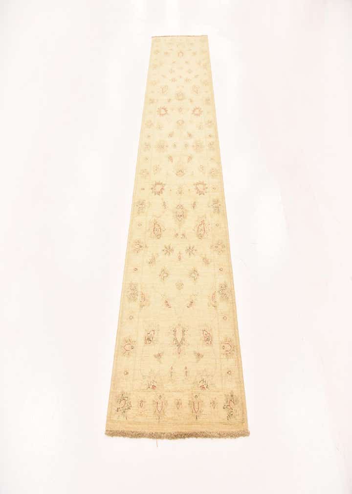 2' 8 x 9' 9 Hand Knotted Peshawar Ziegler Runner Rug