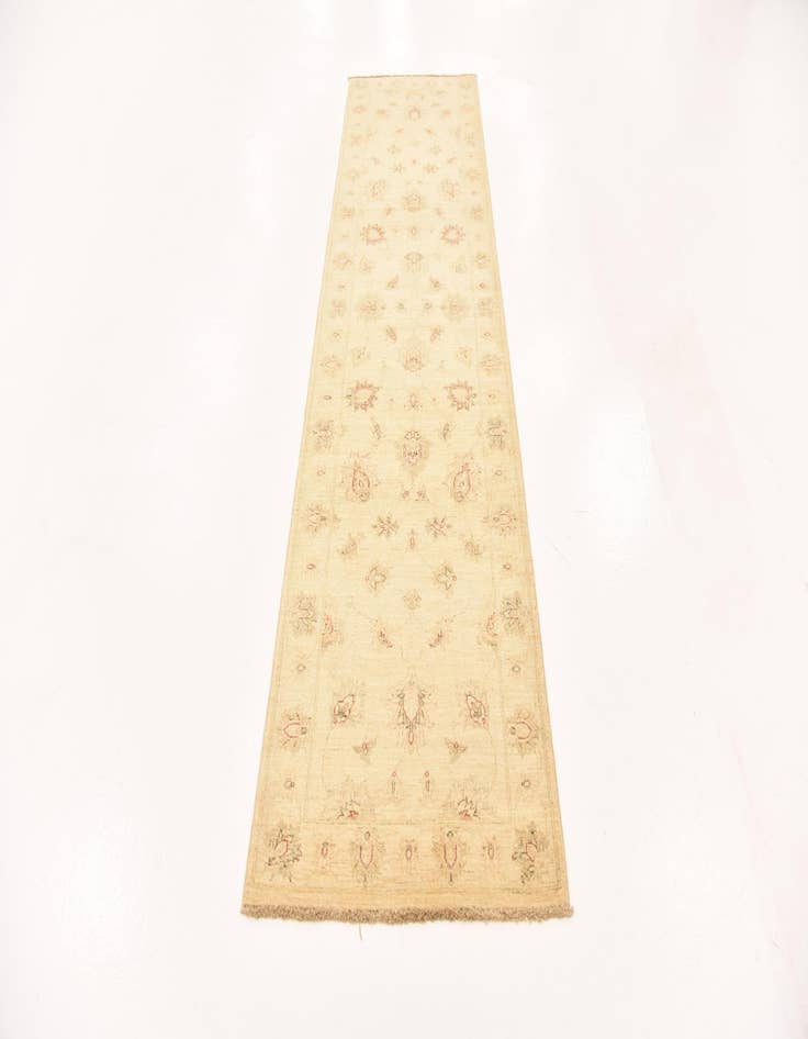 Detail image of 2' 8 x 9' 9 Hand Knotted Peshawar Ziegler Runner Rug