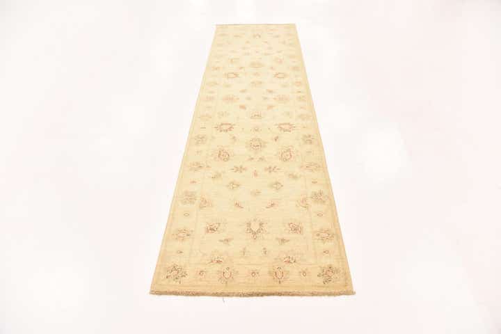 2' 8 x 9' 9 Hand Knotted Peshawar Ziegler Runner Rug