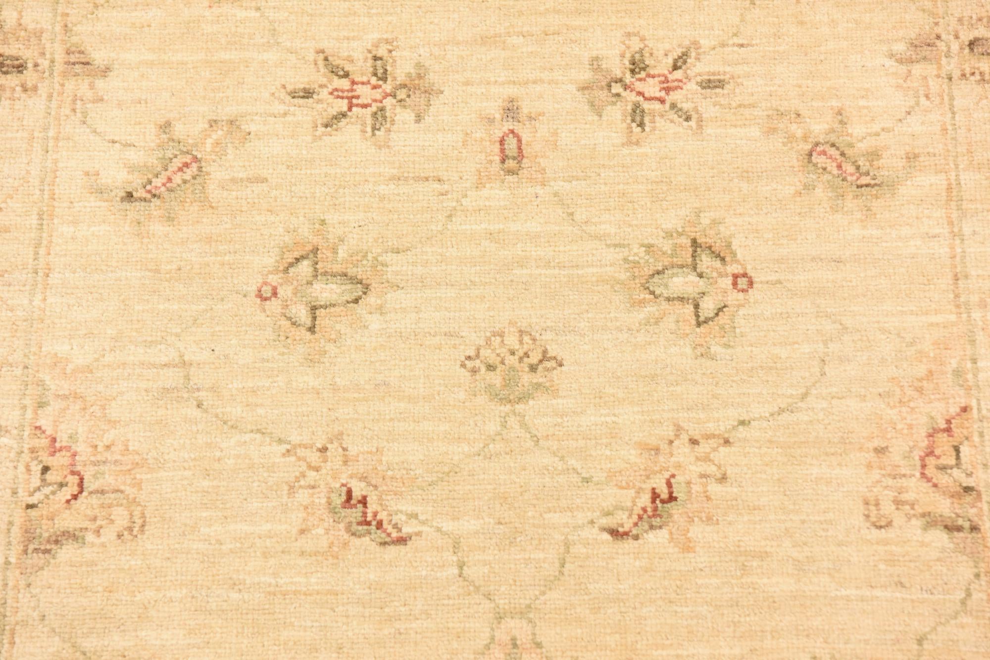 2' 8 x 9' 9 Hand Knotted Peshawar Ziegler Runner Rug