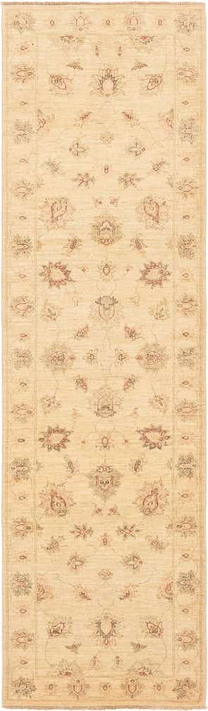 2' 8 x 9' 9 Hand Knotted Peshawar Ziegler Runner Rug