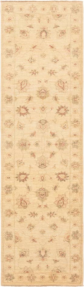 Detail image of 2' 8 x 9' 9 Hand Knotted Peshawar Ziegler Runner Rug