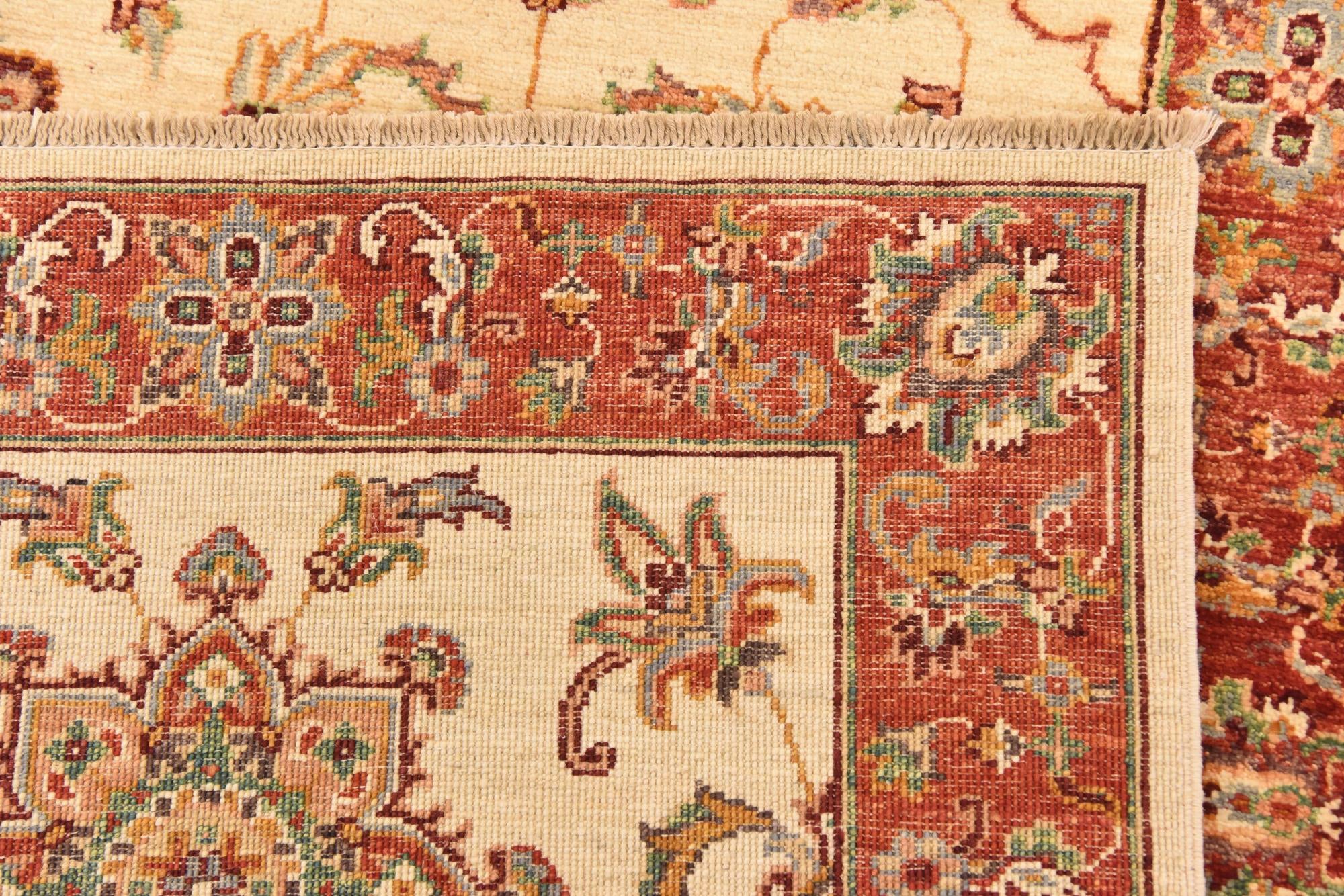 2' 8 x 9' 10 Hand Knotted Peshawar Ziegler Runner Rug