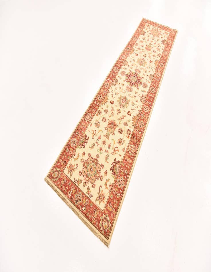 Detail image of 2' 8 x 9' 10  Hand Knotted Peshawar Ziegler Runner Rug