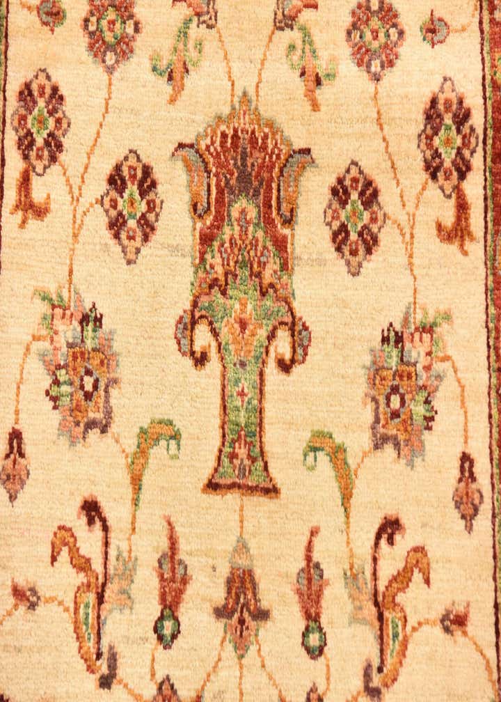 2' 8 x 9' 10 Hand Knotted Peshawar Ziegler Runner Rug