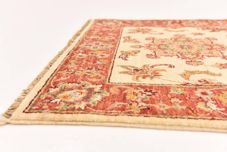 Detail image of 2' 8 x 9' 10 Hand Knotted Peshawar Ziegler Runner Rug