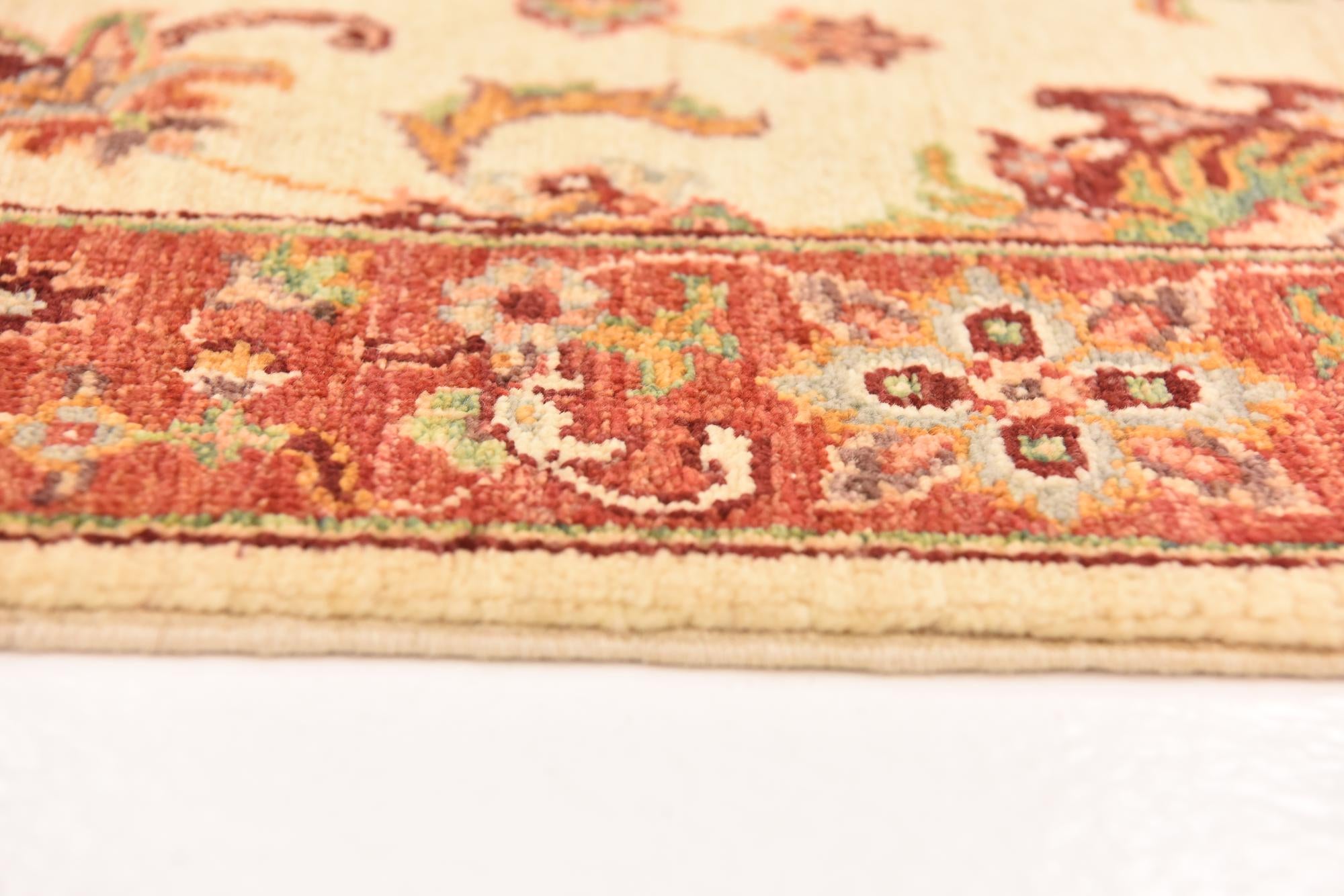 2' 8 x 9' 10 Hand Knotted Peshawar Ziegler Runner Rug