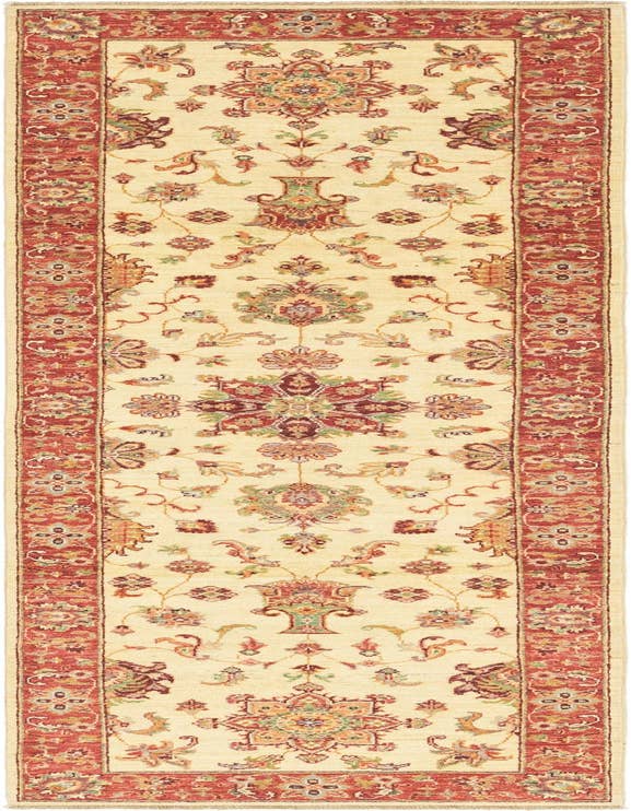 Detail image of 2' 8 x 9' 10 Hand Knotted Peshawar Ziegler Runner Rug