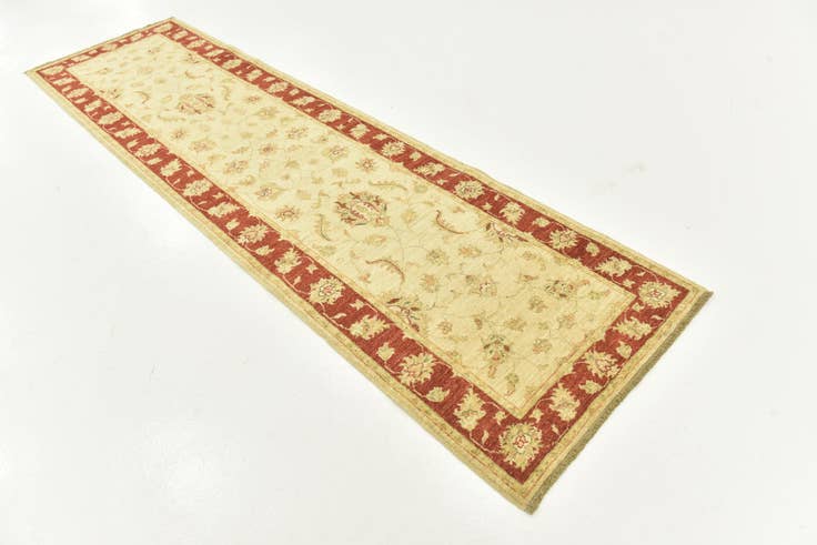 Detail image of 2' 9 x 9' 10 Hand Knotted Peshawar Ziegler Runner Rug