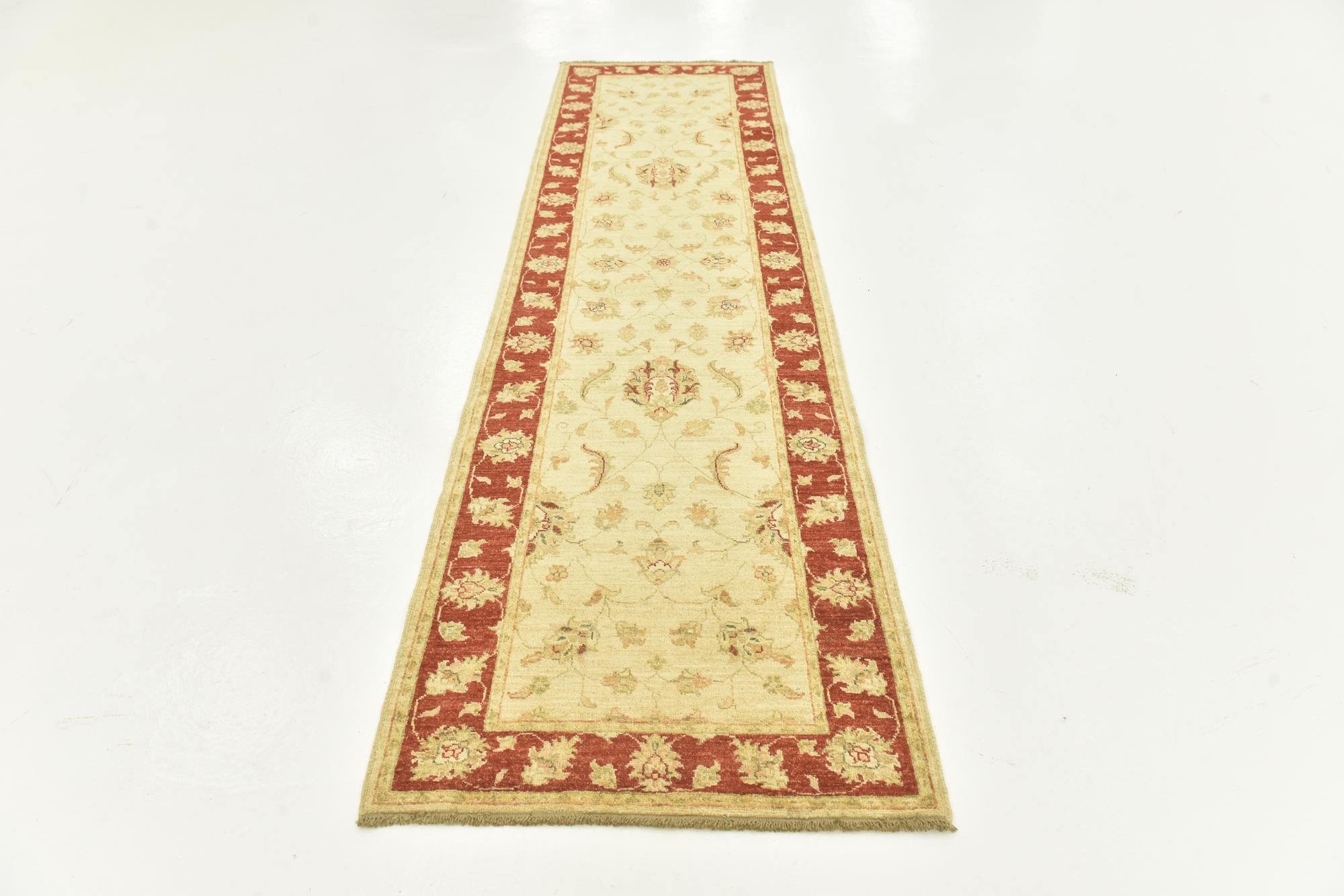 2' 9 x 9' 10 Hand Knotted Peshawar Ziegler Runner Rug