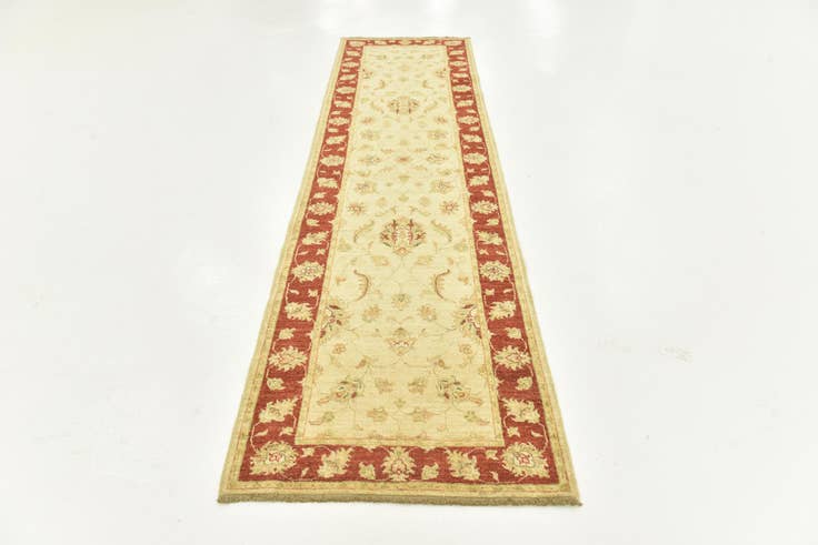 Detail image of 2' 9 x 9' 10 Hand Knotted Peshawar Ziegler Runner Rug