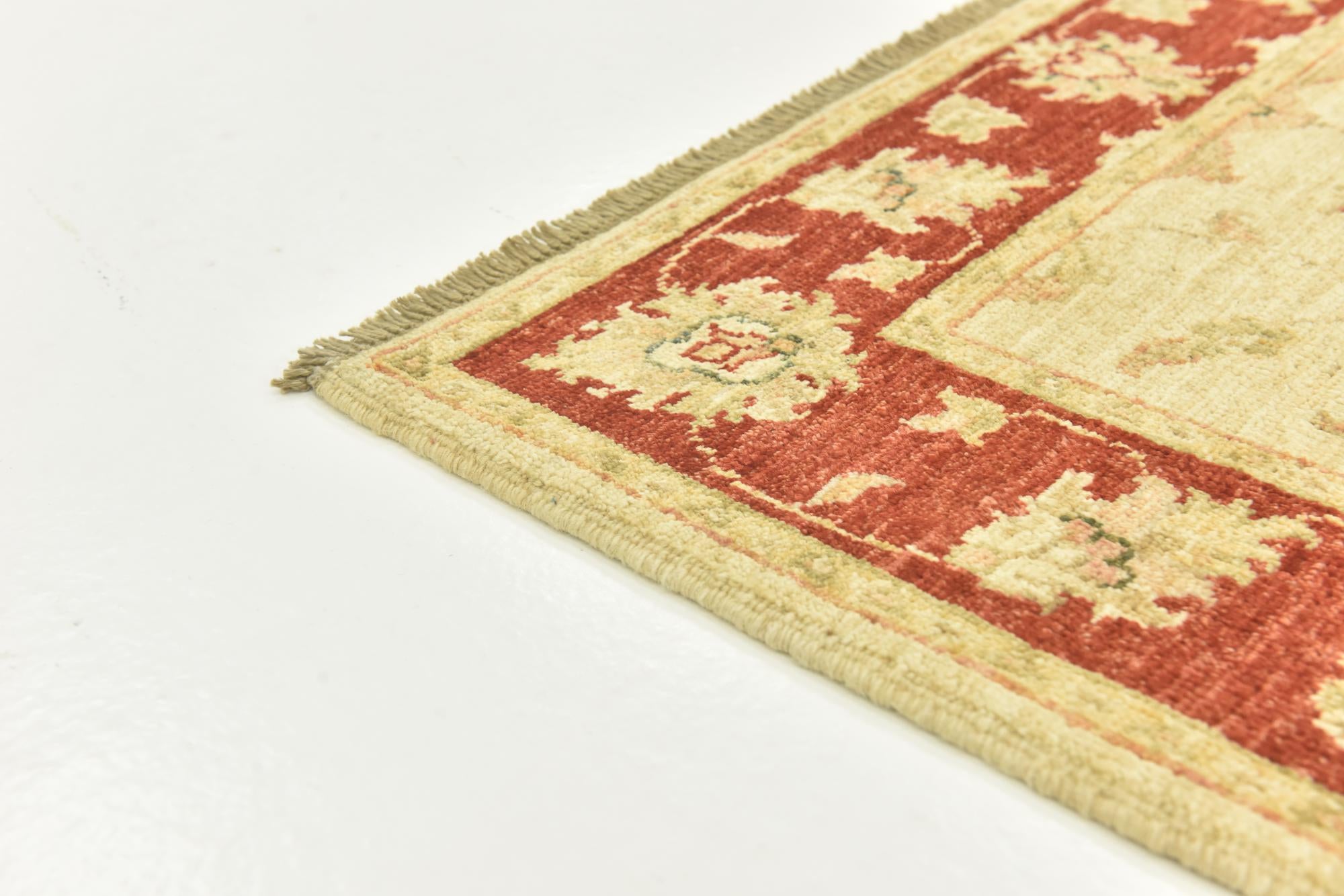 2' 9 x 9' 10 Hand Knotted Peshawar Ziegler Runner Rug
