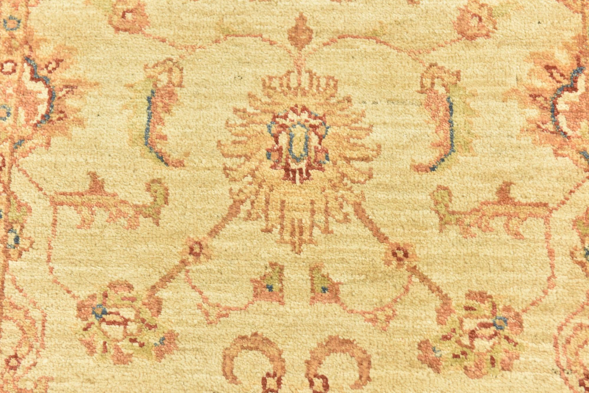 2' 6 x 6' 6 Hand Knotted Peshawar Ziegler Runner Rug