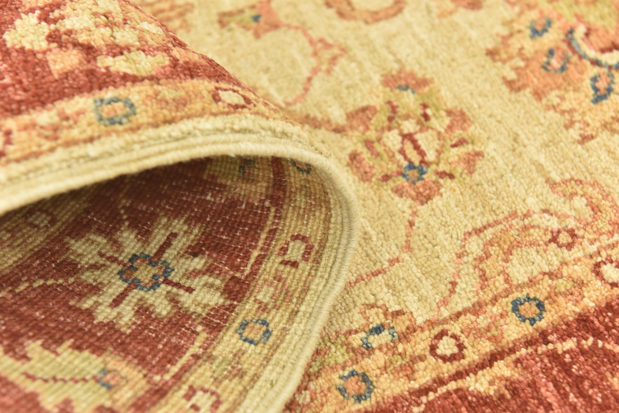 2' 6 x 6' 6 Hand Knotted Peshawar Ziegler Runner Rug
