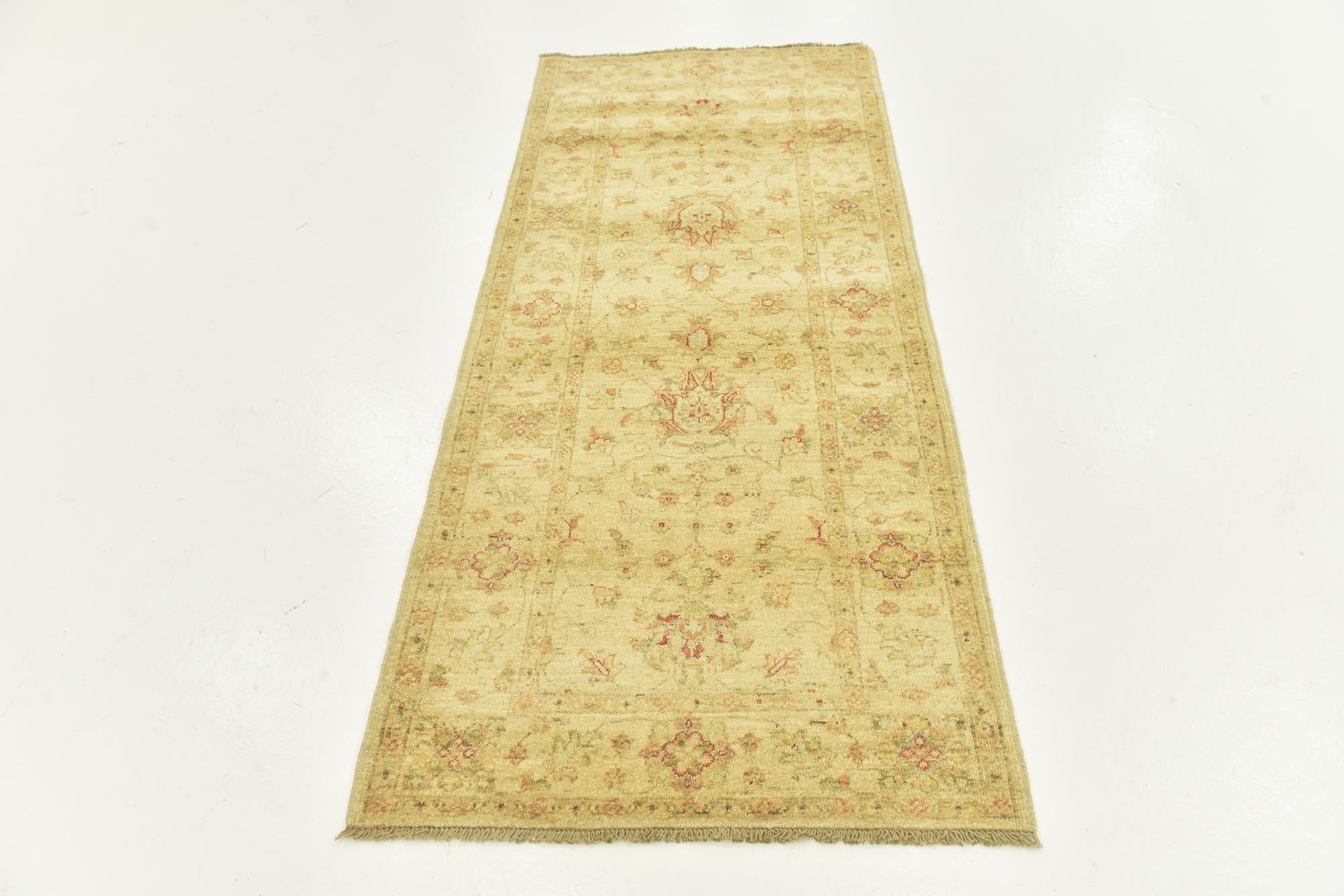 2' 10 x 6' 3 Hand Knotted Peshawar Ziegler Runner Rug