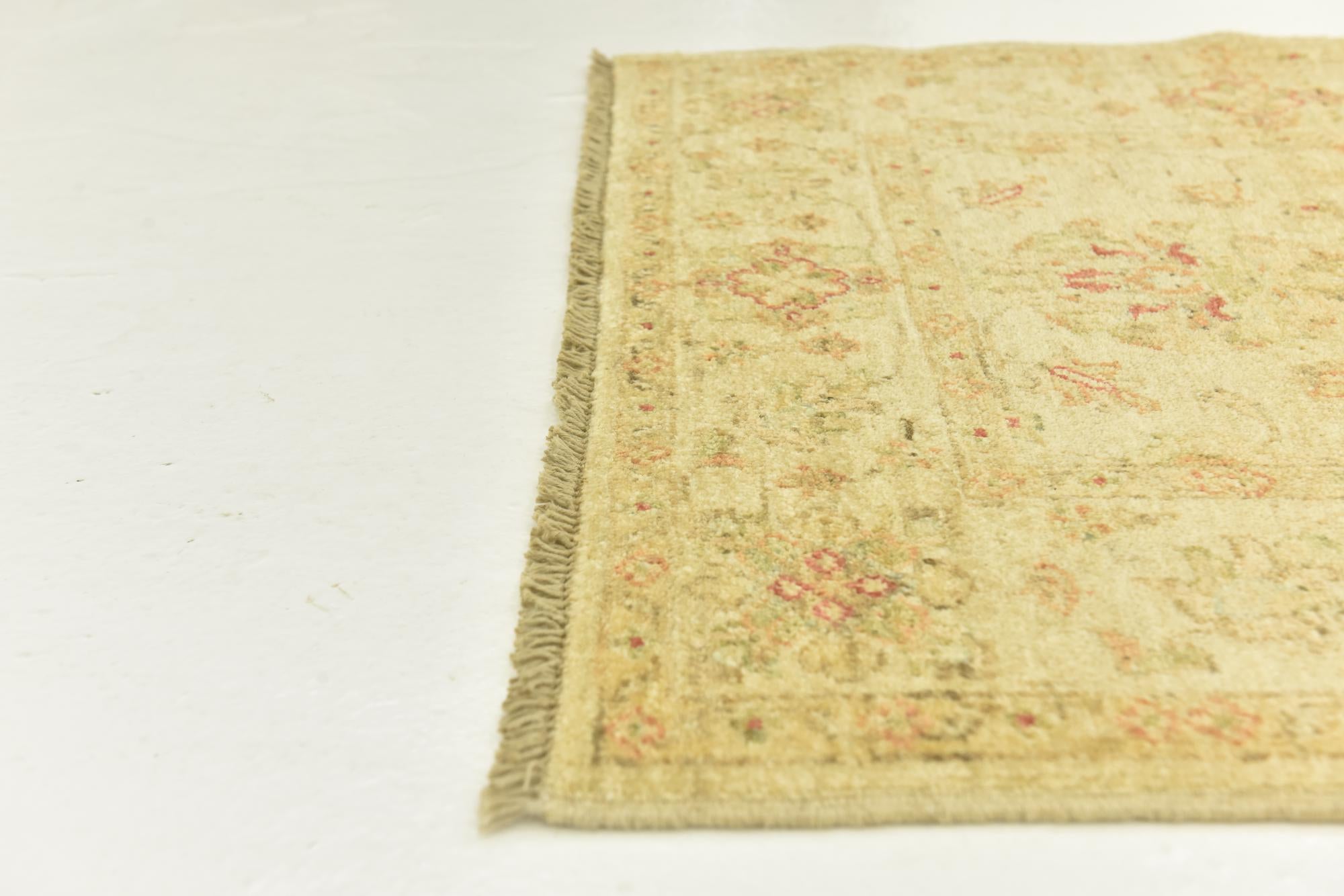 2' 10 x 6' 3 Hand Knotted Peshawar Ziegler Runner Rug