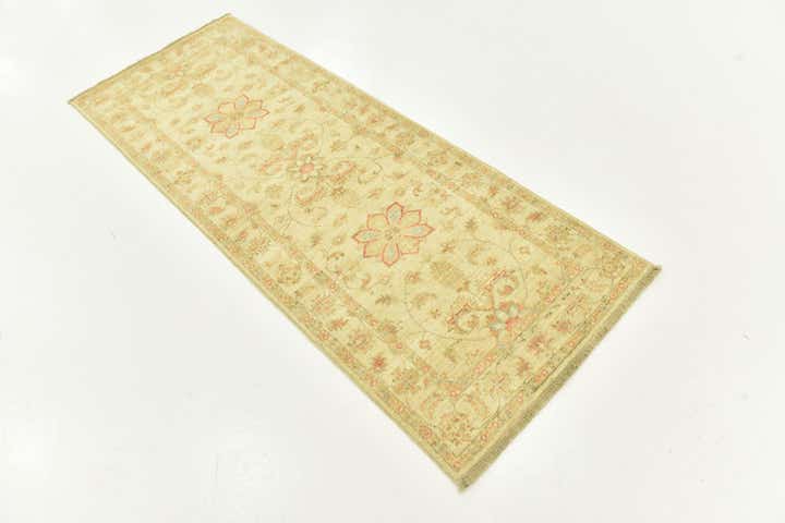 2' 6 x 6' 5 Hand Knotted Peshawar Ziegler Runner Rug