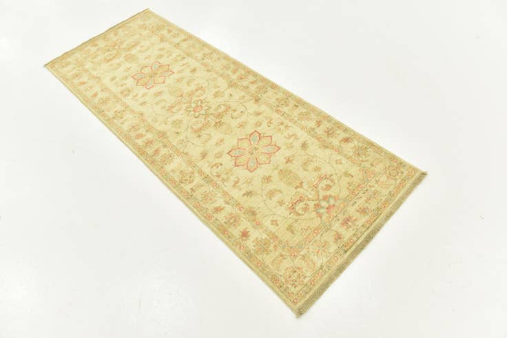 Detail image of 2' 6 x 6' 5 Hand Knotted Peshawar Ziegler Runner Rug