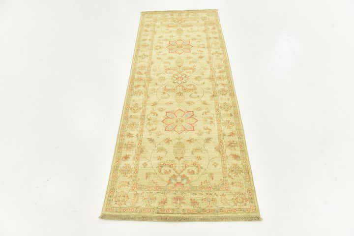 2' 6 x 6' 5 Hand Knotted Peshawar Ziegler Runner Rug